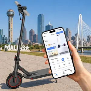 Electric Scooter-350W Motor, 19 MPH, 16-MileRange, Foldable, App-Controlled, 8.5" Puncture-Proof Tires