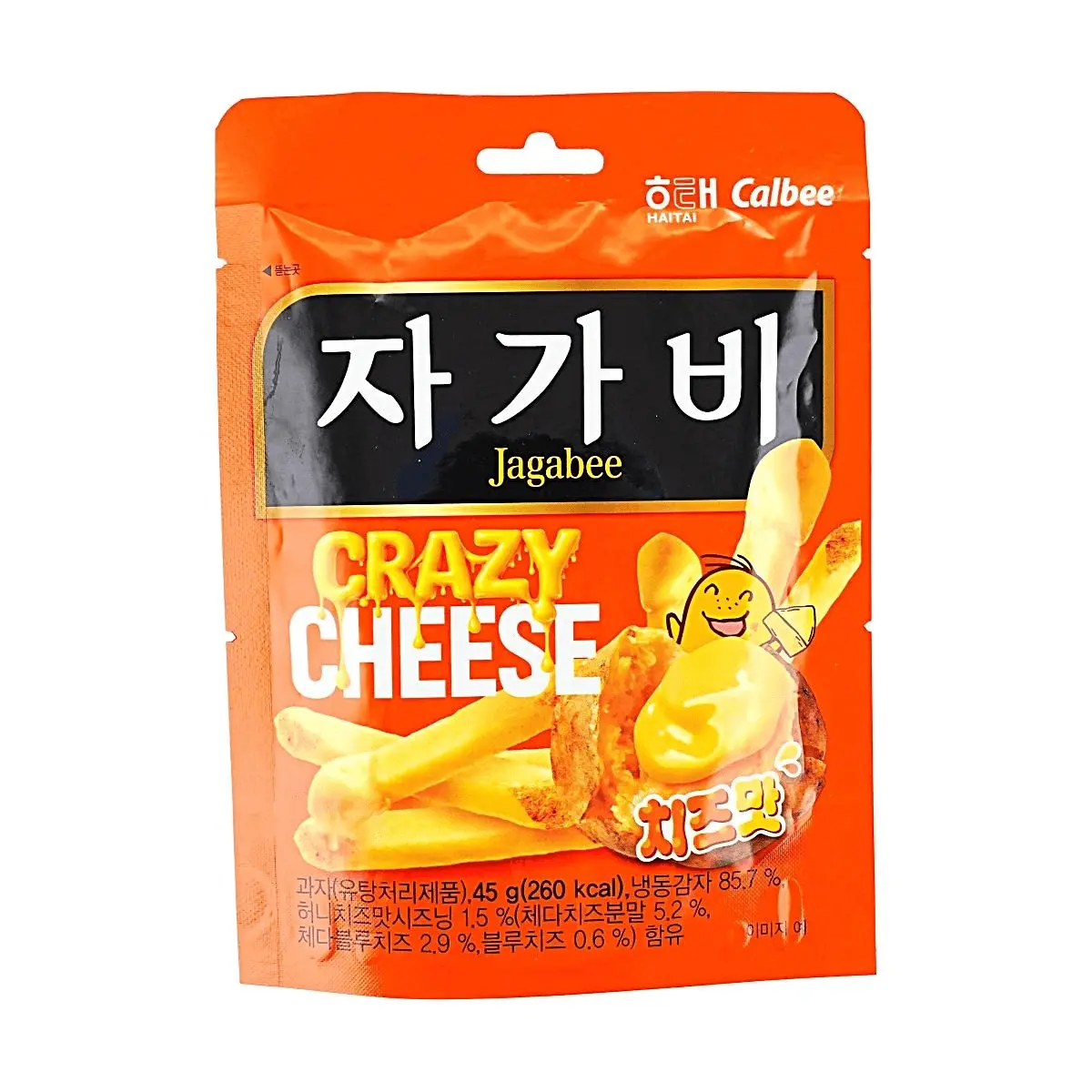 HAITAI x CALBEE Jagabee Cheese Fries Snack 45g - Korean Collaboration Crispy Potato Sticks