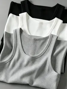 Men's Ribbed Fitted Tank Tops, 3-Pack, Solid Color, Versatile for Daily Wear, Gym, Beach, Casual, Comfortable and Stylish