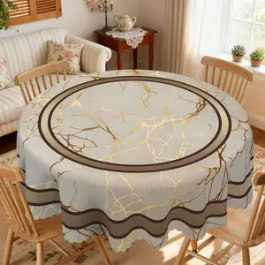 Marble Theme Tablecloth, Rectangular Round  Marble Stripes Pattern Design, Spring Summer Decor, Christmas Decor, Party Tablecloth, Kitchen Accessories, Room Outdoor Decor, The Perfect Gift For Friends Housewarming Holidays Gifts