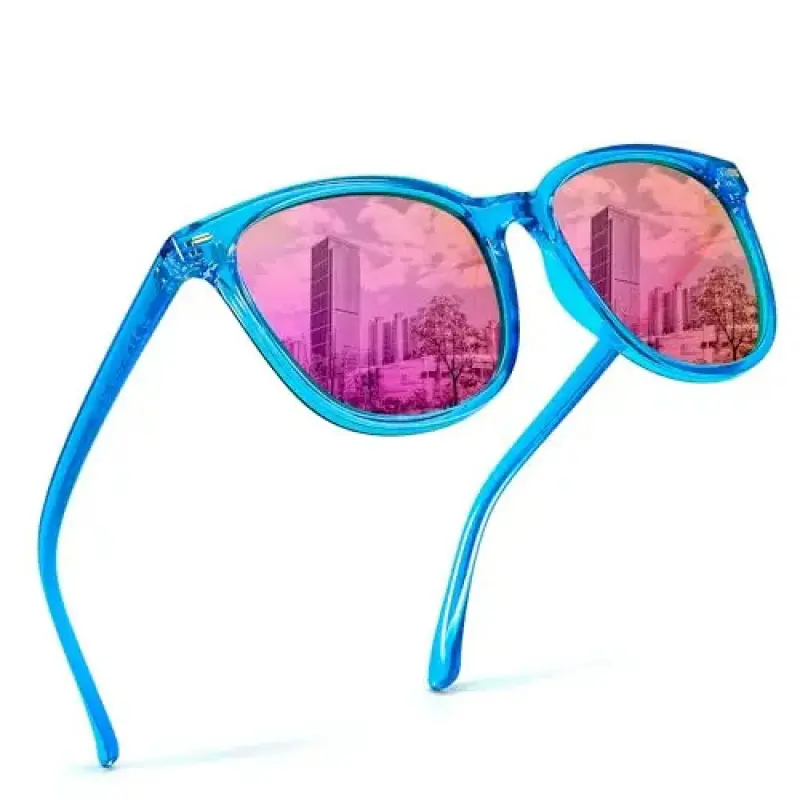 light blue /pink lens 