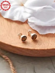 Women's Boho Tiger Eye Stone Studs Earrings, Vintage Style Jewelry Gift for Women & Girls, Perfect Birthday Present Idea