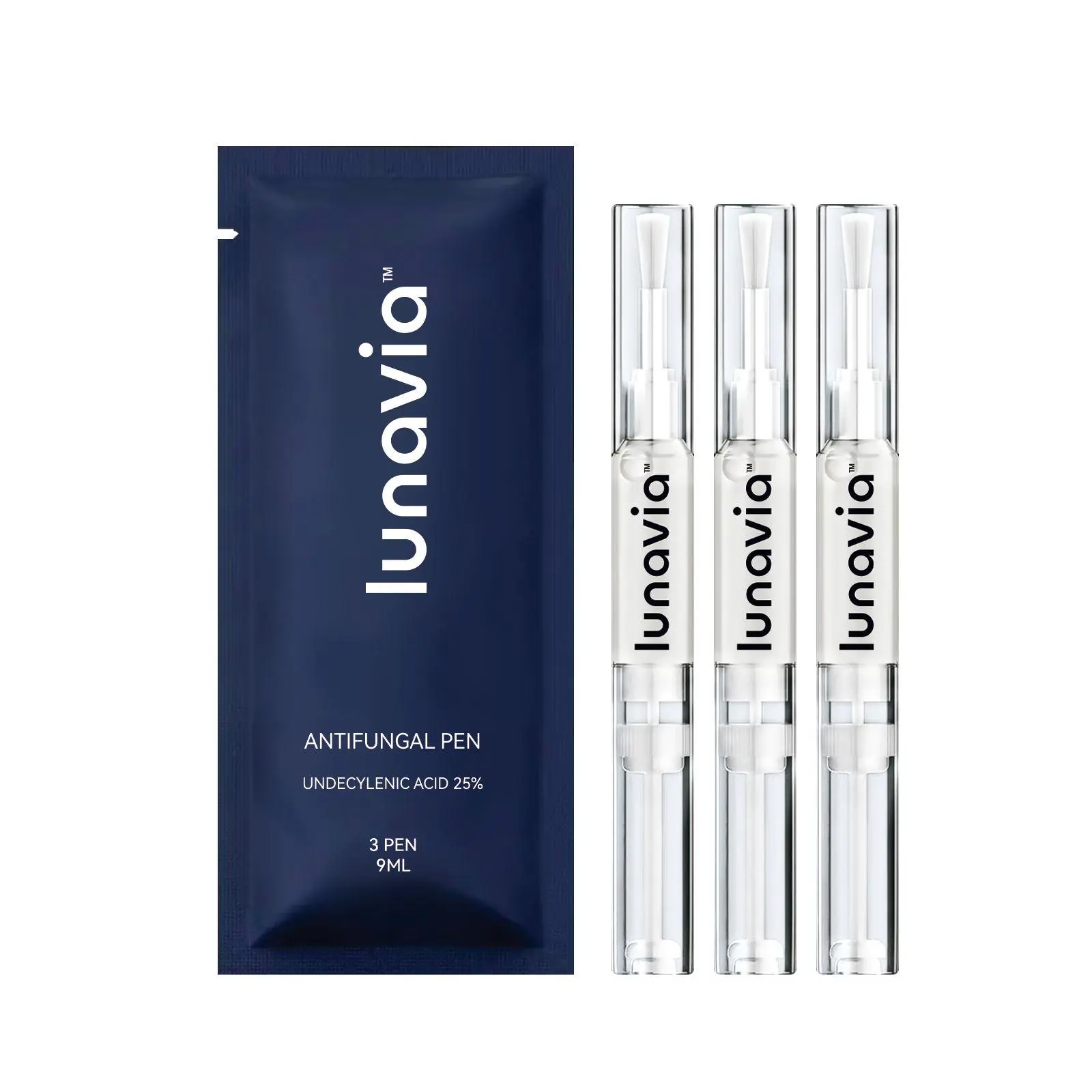 3x Lunavia Antifungal Pen, UNDECYLENIC ACID 25% - Most of Athlete's FootJock Itch and Ringworm