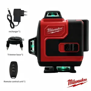 Milwaukee 16 Line Laser Level green beam horizontal long runtime professional kit set high-quality lithium high output long-lasting power battery capacity garage tool charger combo