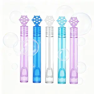 Mini Bubble Wands, 5 Pack Snowflake Bubble Toys for Kids, Party Favors, Birthday Gifts, Summer Outdoor Toys.