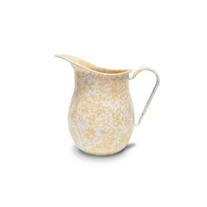 Splatter Enamelware Large Pitcher - Yellow