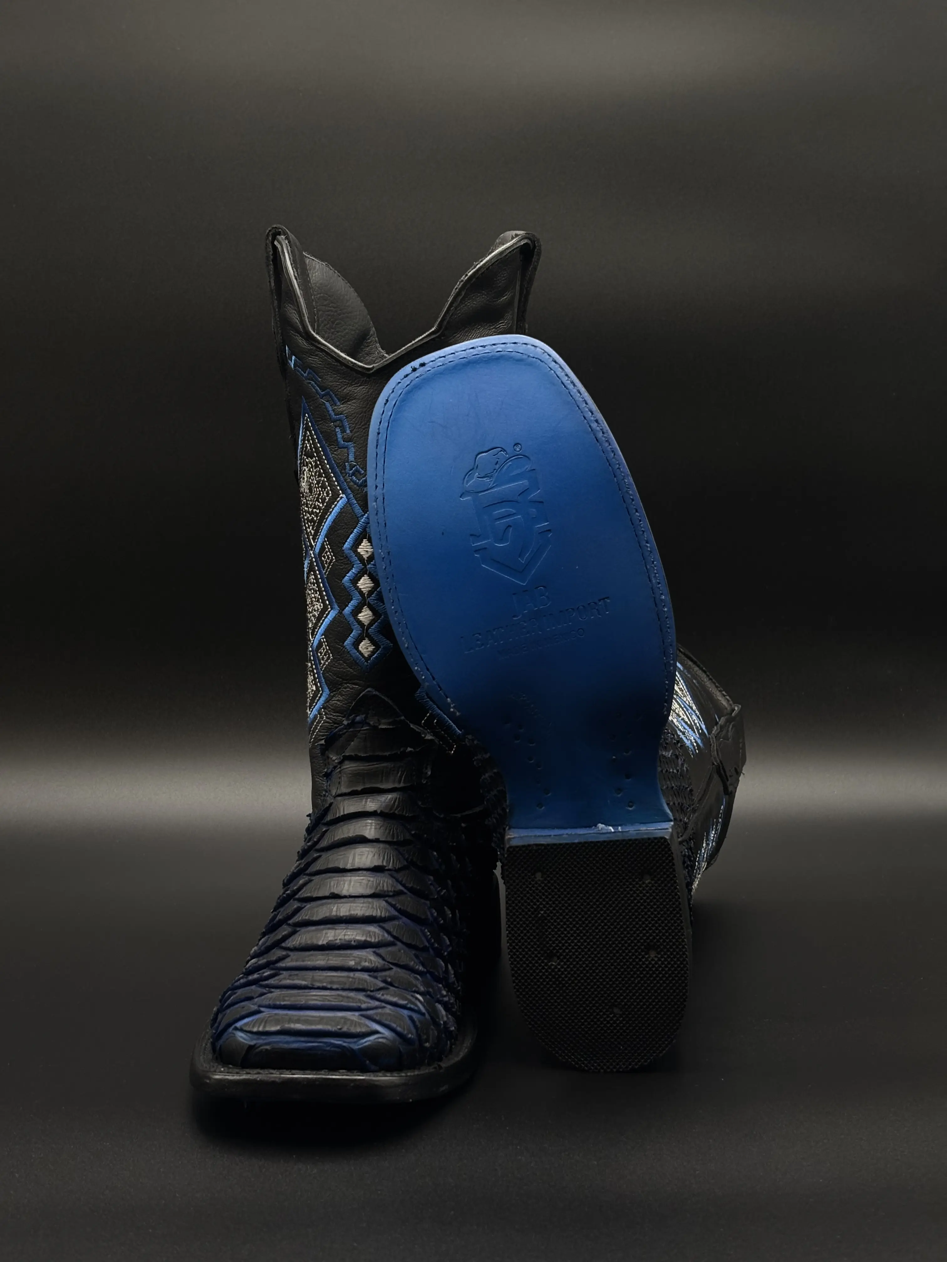 Boot- Blue Snake (Print) Boot- Blue Snake (Print)