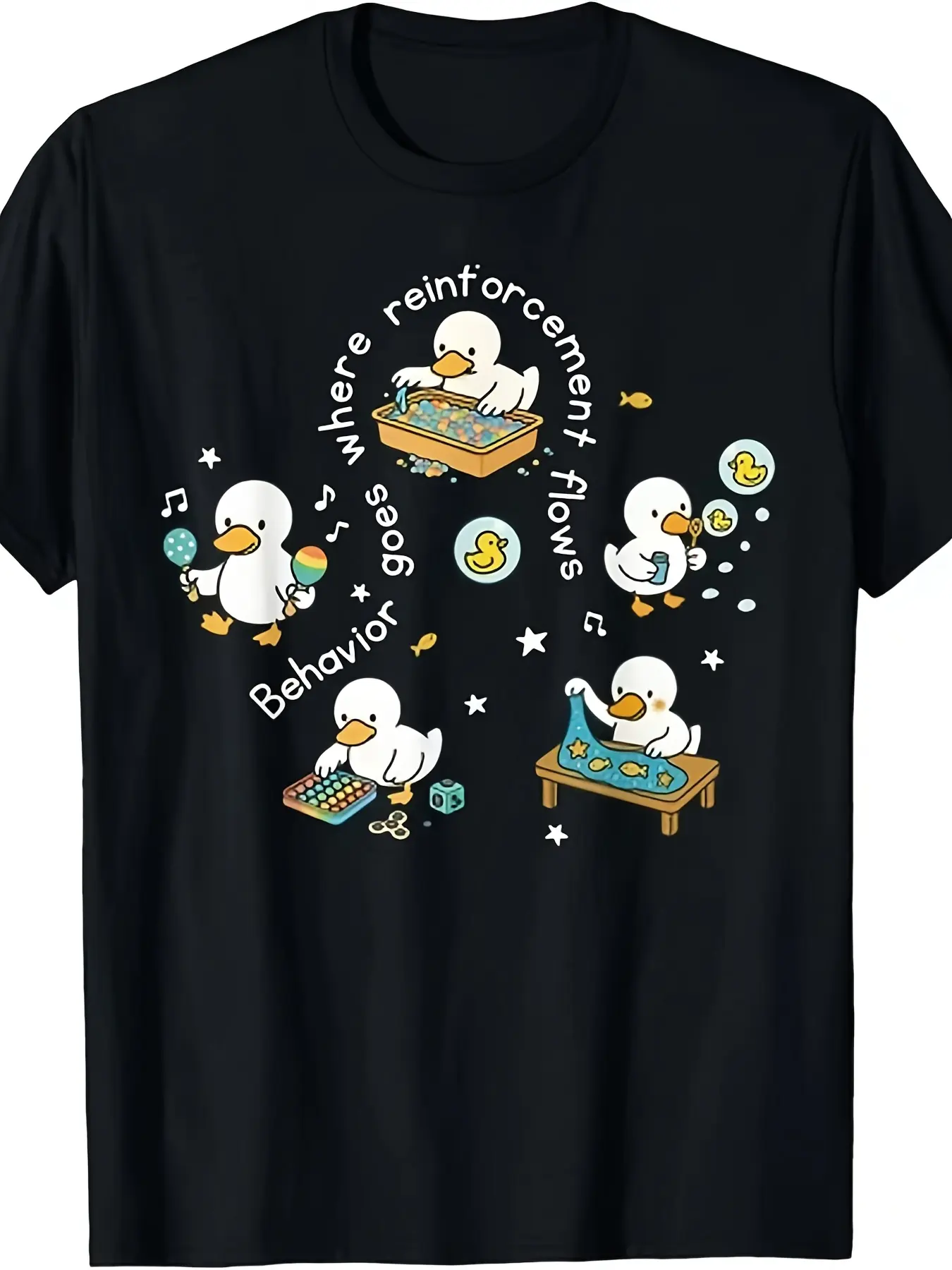 Beor Analyst Silly Goose RBT ABA Therapy Special Education Teacher Unisex T-Shirt Sizes S-5XL. This Is a Unisex Style Suitable for Both Men And Women Featuring a Printed Design for Summer  Made from 220G Pure with Short Sleeves