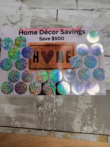 Scratch & Save Savings Challenge Home Decor Savings Budget Glossy Photo