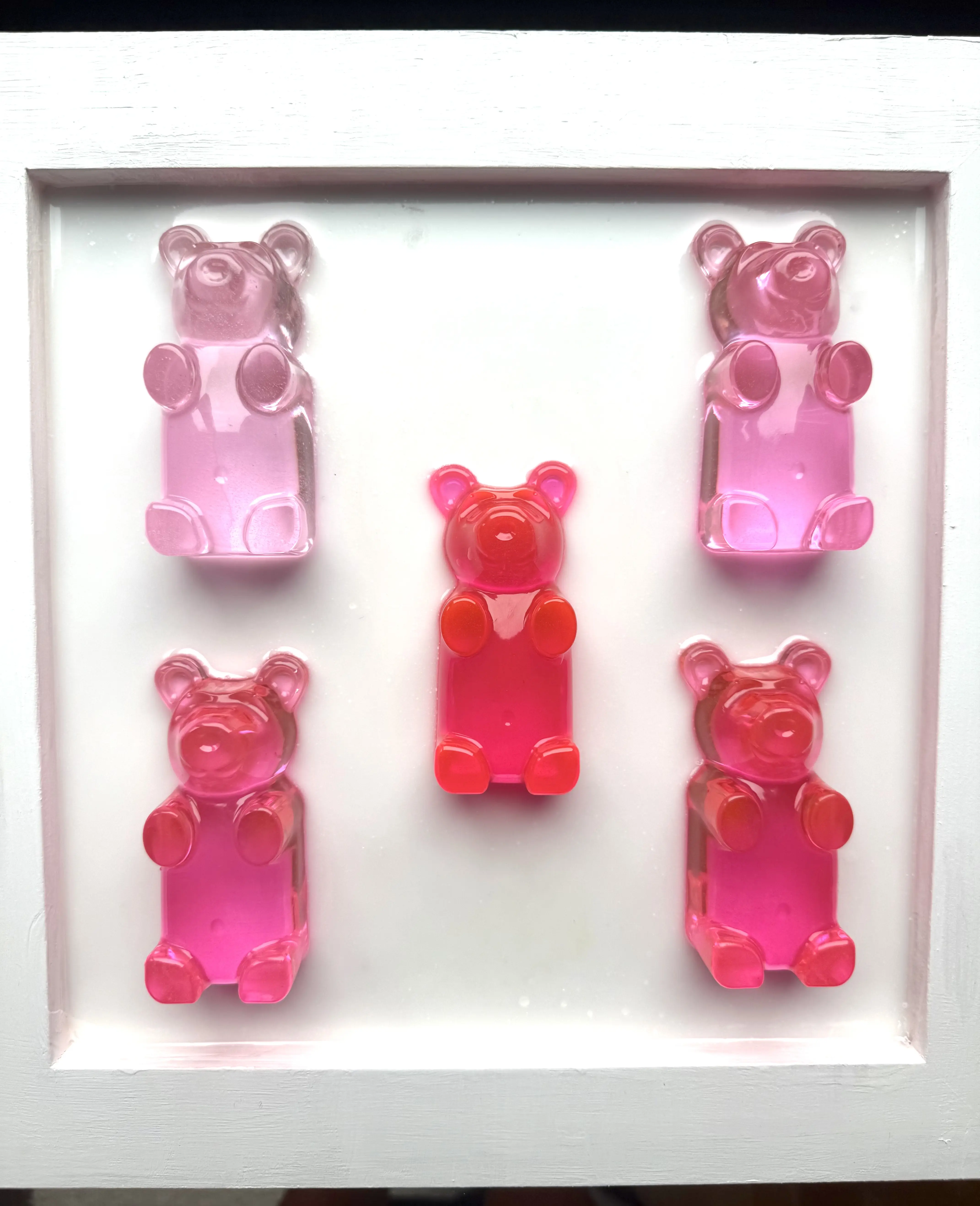 Pink Gummy bear 3d resin wall art gifts for kids and home