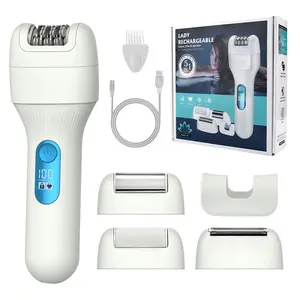 5 in 1 Electric Shaver for Women Lady Epilator Electric Razors Kit Hair Remover for Face Chin Arm Leg Armpit Foot Trimmer Painless USB Rechargeable