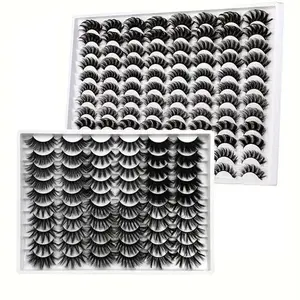 2 boxes of 78 pairs of fluffy, naturally thick, and messy false eyelashes, with 12 different styles suitable for daily work and party eye makeup, Curly Lashes
