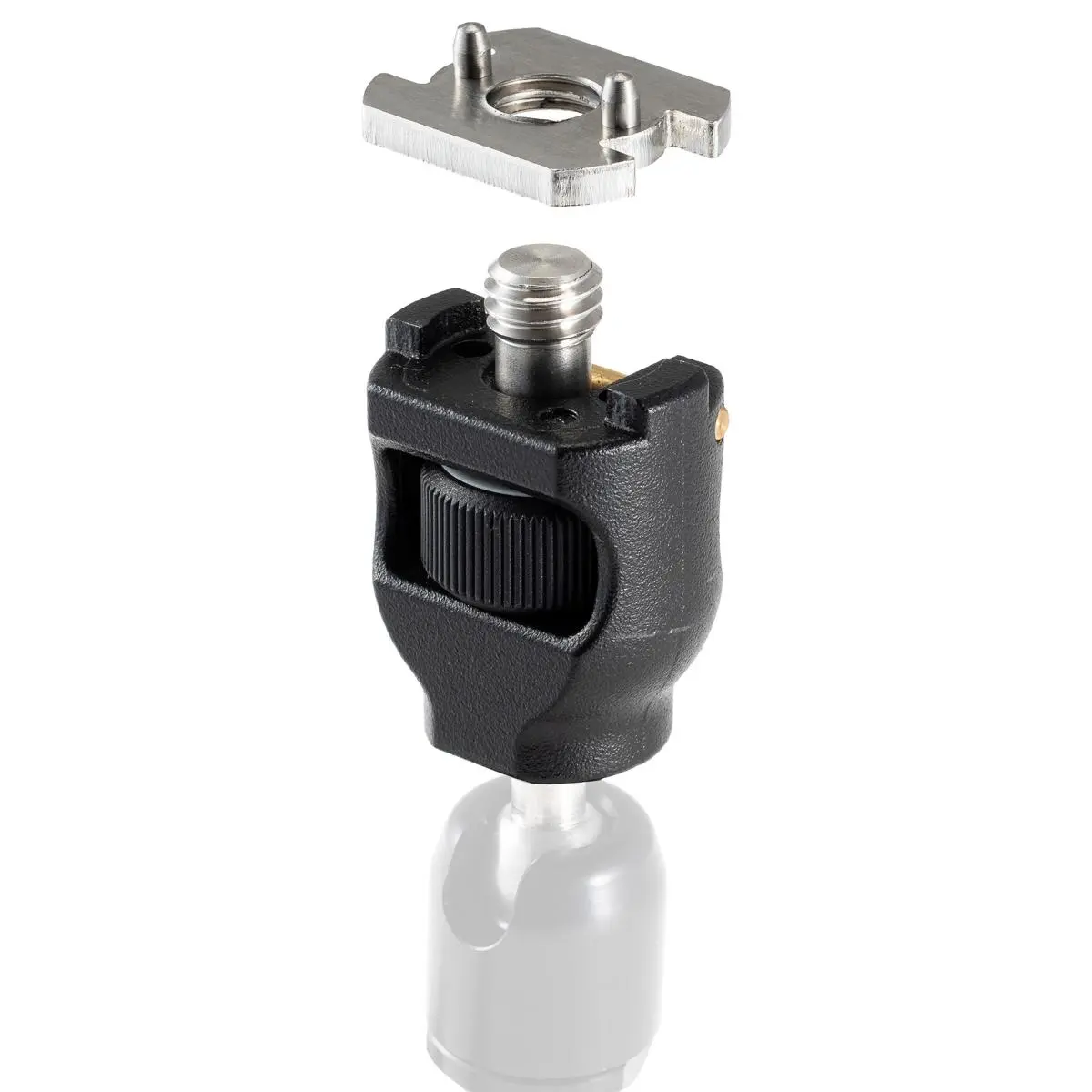 Manfrotto Reversible Threaded 3/8" Anti-Rotation Steel Camera Mount Adapter with Arri-Style Locating Pins, Compatible with 244 Mini & 244 Micro Arms, Camera Equipment Accessory