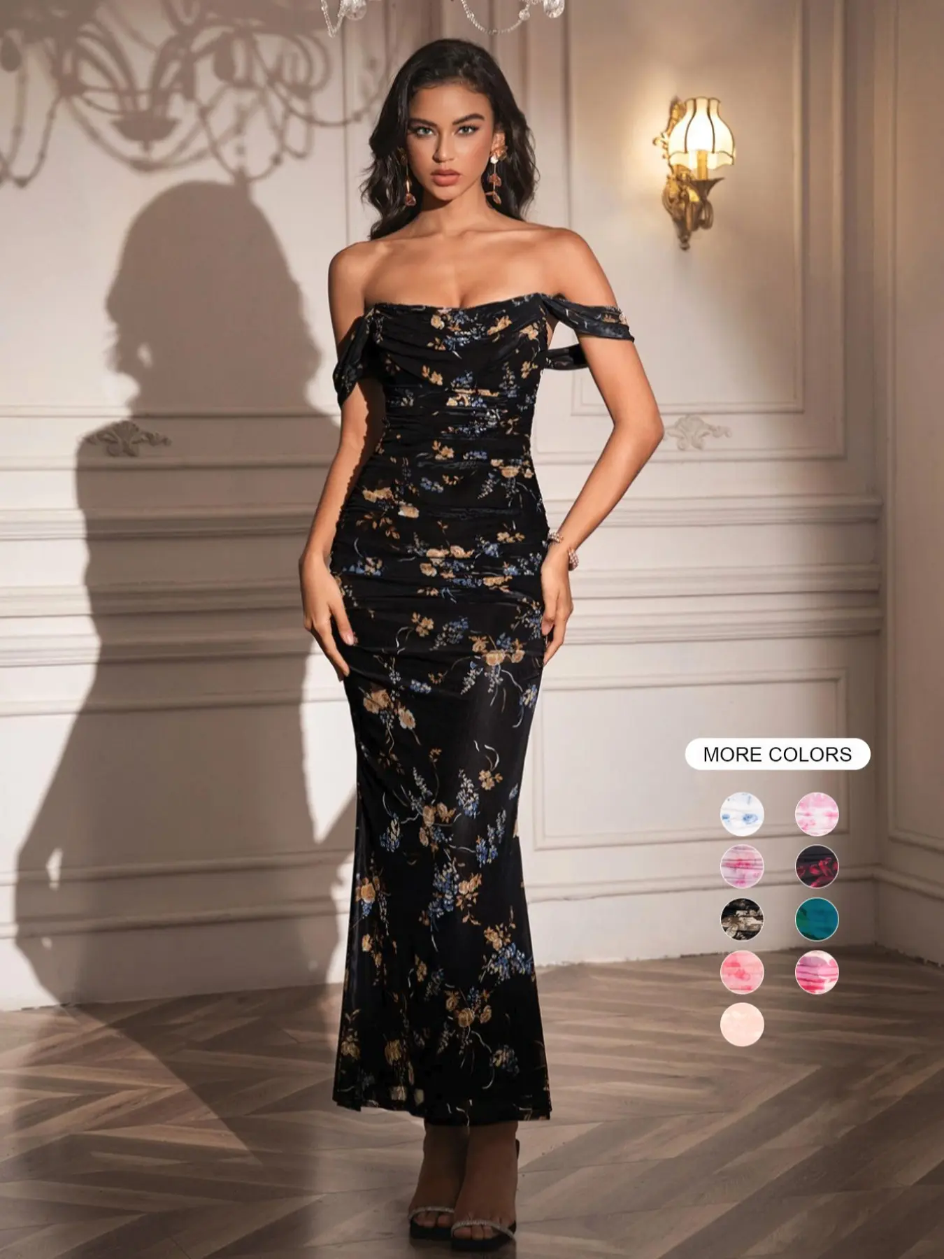 Parthea Square Neck Backless Floral Print Mesh Off Shoulder Bodycon Dress,Fitted Elegant Dress,Womenswear,Elegant, Formal and Fashionable Long Dress for Beach Party and Graduation Party Formal Dresses - TikTok Shop Parthea Square Neck Backless Floral Print Mesh Off Shoulder Bodycon Dress,Fitted Elegant Dress,Womenswear,Elegant, Formal and Fashionable Long Dress for Beach Party and Graduation Party Formal Dresses - TikTok Shop