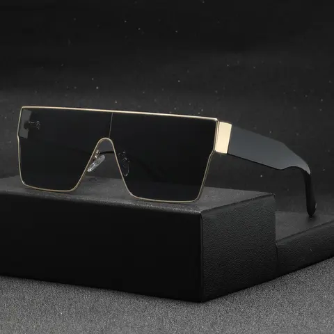 Men's Punk Style Metal Frame Glasses, Stylish Glasses, Trendy Casual Glasses for Everyday Use, Fashion Accessories for Outdoor Activities, Punk Design Shades