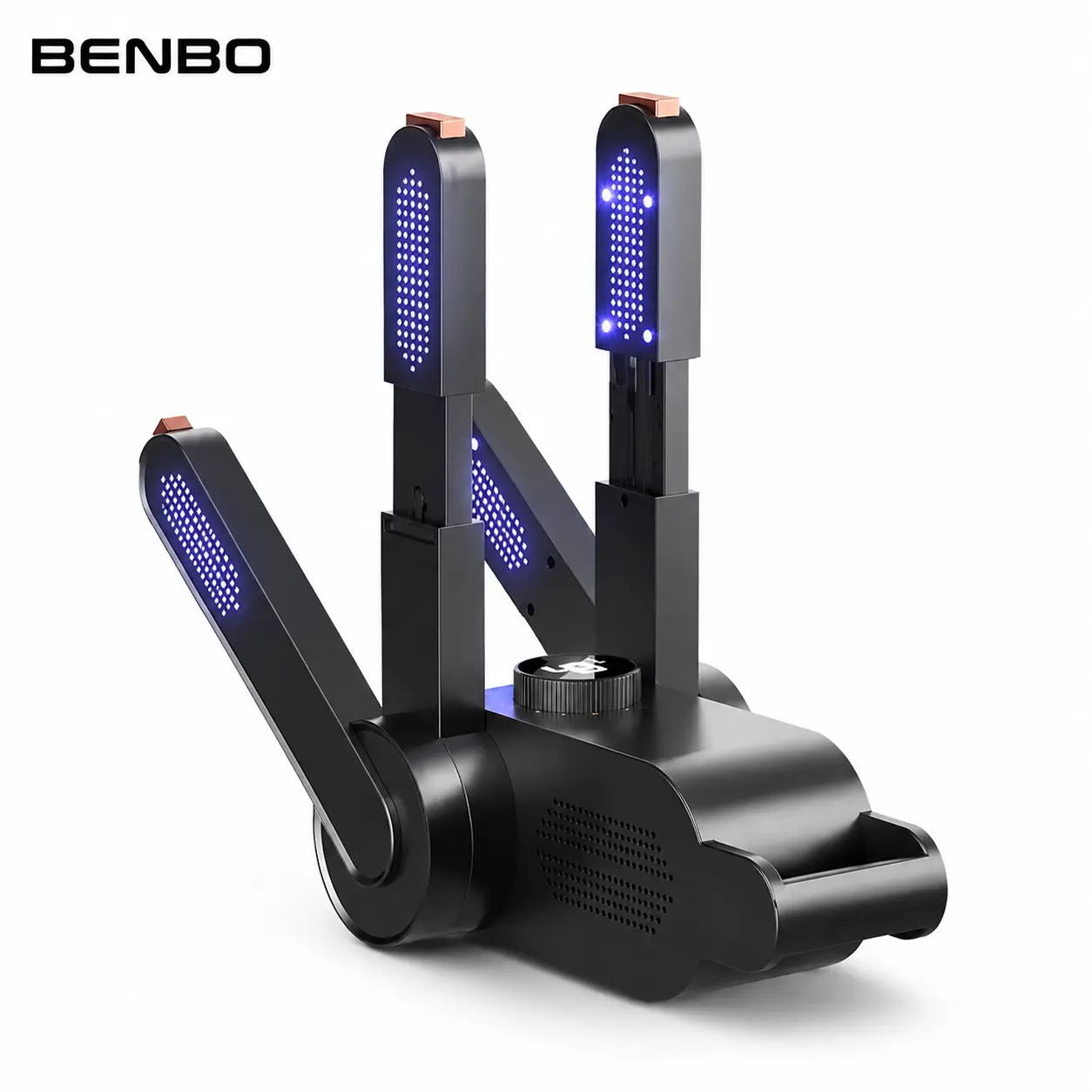 BENBO 4-Tube Shoe and Glove Dryer with Timer, Detachable Adjustable Warm Air Boot Dryer for Boxing Gloves, Snow Boots, Work Boots, Sneakers, Socks and Sports Gear,Smart Panel, 99-Min Timer, Toe-Reach Ports for Workers, Hunters, Rain & Snow