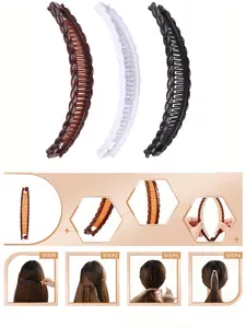 3pcs Large Twist Banana Clips,  Minimalist Banana Clip, Casual Hair Accessories for Women, Ponytail Claw Clip
