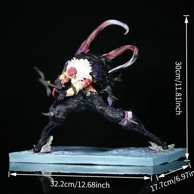 Large Anime Character PVC Figure, Long Gun Holder Warrior Statue, Home ...