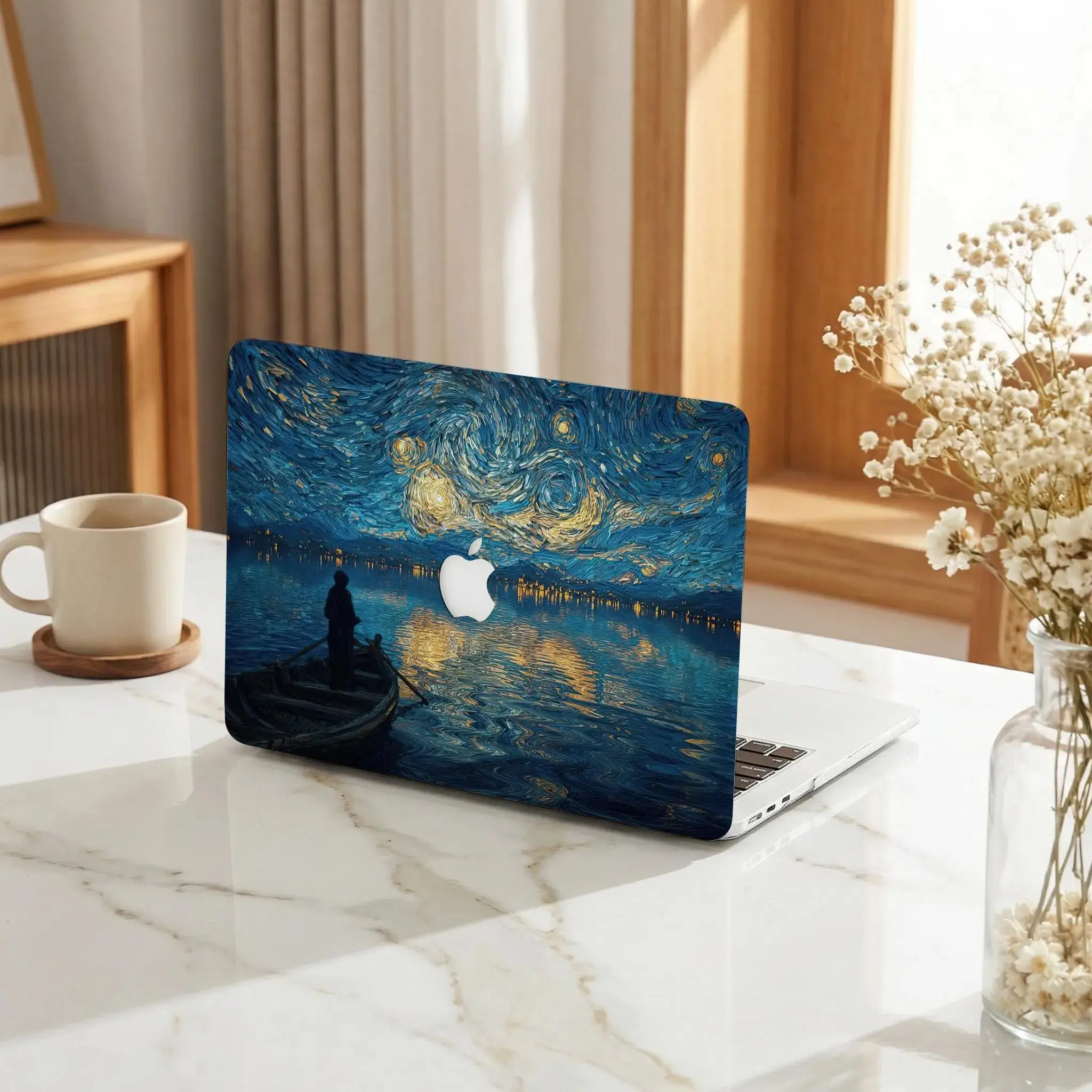 Starry Night Lake MacBook Case for MacBook Air 15 13, MacBook Pro 16 14 13 Inch,  MacBook Protective Case Cover