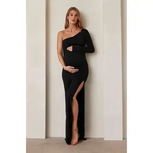 The One Shoulder Evening Maternity Dress