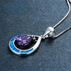 Purple Zircon Necklace