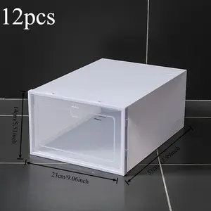 Thickened men's and women's multi-color shoe boxes, shoe boxes, free combination, home daily use, men's and women's shoes storage boxes, dust-proof plastic shoe boxes