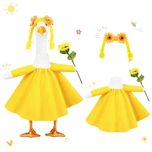 23" Sunflower Goose Costume - Cute Fun Porch Goose Clothes for Lawn Yard Patio Decor