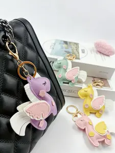 Adorable mythical Horse Backpack Charm, PU Leather Magic Horse Keychain, Animal Keychain Car Accessory, Perfect for Holiday Gifts