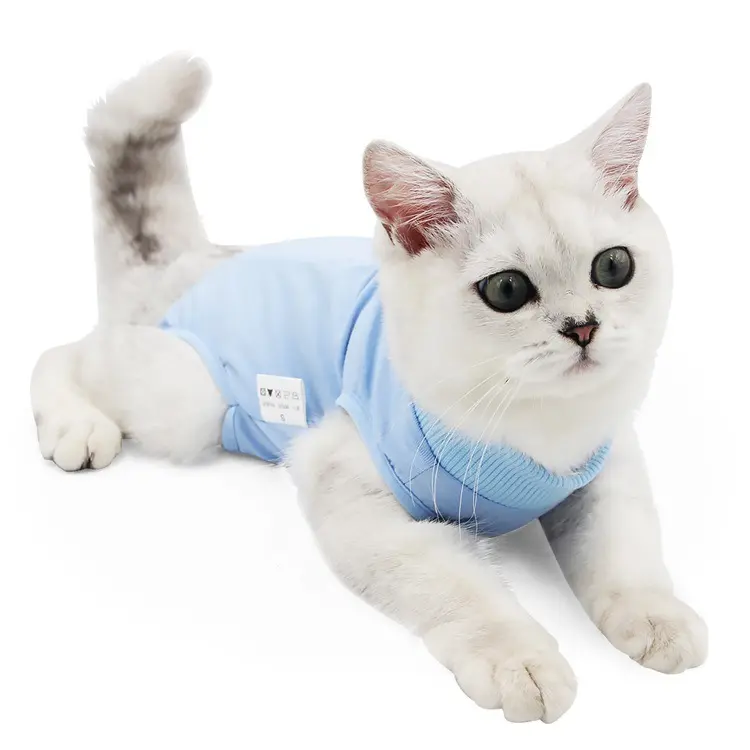 Kitten Postoperative Recovery Suit, Anti-Scratch Anti-Lick Clothing for Neutering and Postpartum Wound Care, Pet Costumes, Costume, Multi-Size, Small, Fabric