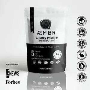 AEMBR Laundry Powder - Non-Toxic Plant-Based Scented Household Detergent Safe for Sensitive Skin