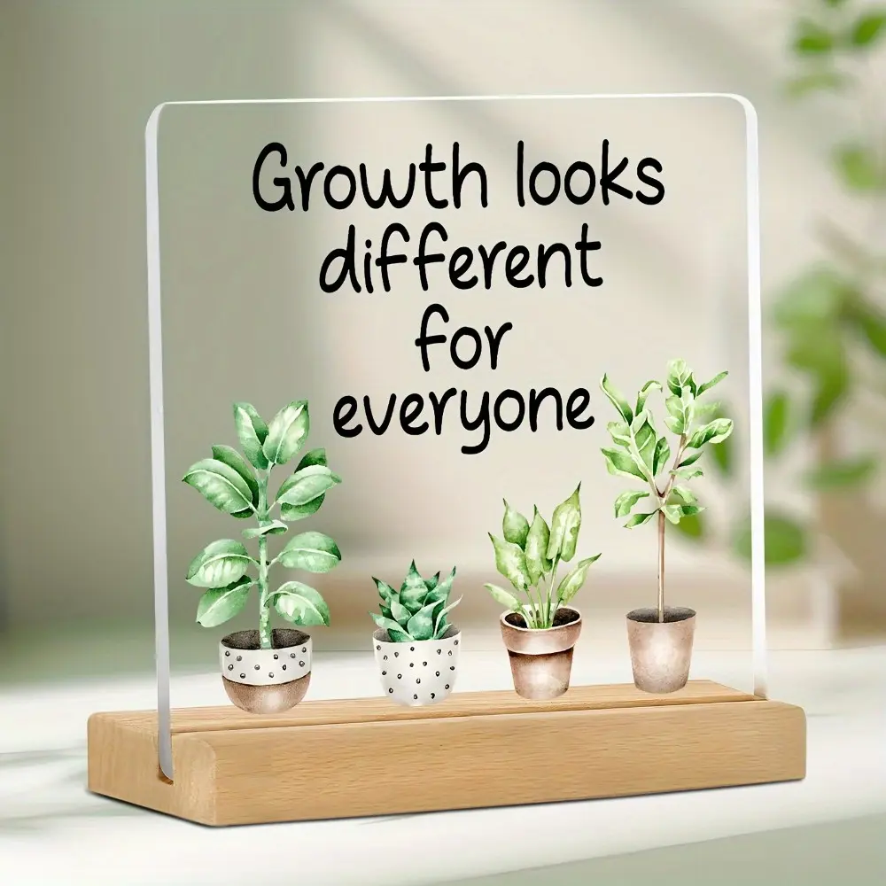 Decorative Acrylic Sign, Inspirational Desktop Board, Office & Classroom Decoration, Multi-Purpose Gift, Seasonal Collectible Figurine, Acrylic Plaque Sign