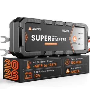 ANCEL BS200 Super Starter for 12V Battery Instant Start Smart App Monitoring Extreme Weather Ready Supercapacitor Technology Fast Charging