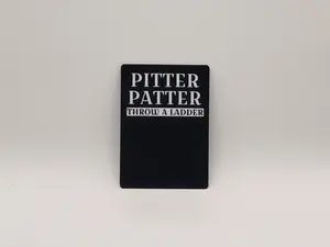 Pitter Patter, throw a ladder, Firefighter aluminum playing card. Firefighter gifts, firefighter helmet card. Magnet option available.
