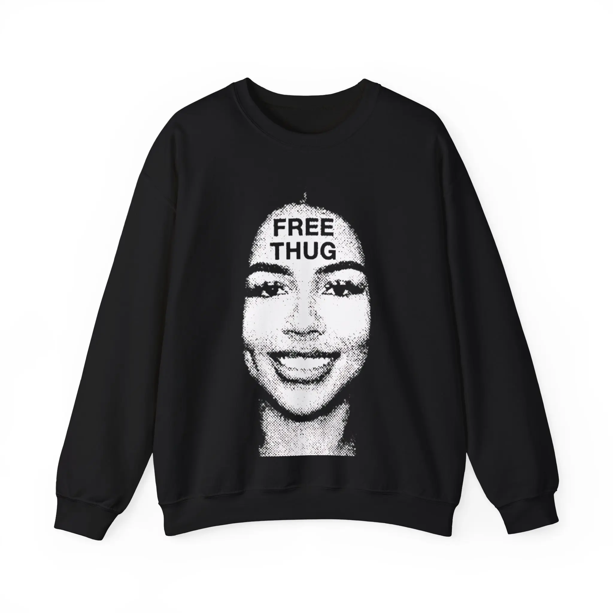 Men's Sweatshirt Tops, Oversized 90s Hip Hop Graphic Pullover, Stylish Cotton Blend Streetwear with Long Sleeves and Round Neck, Menswear, Outerwear