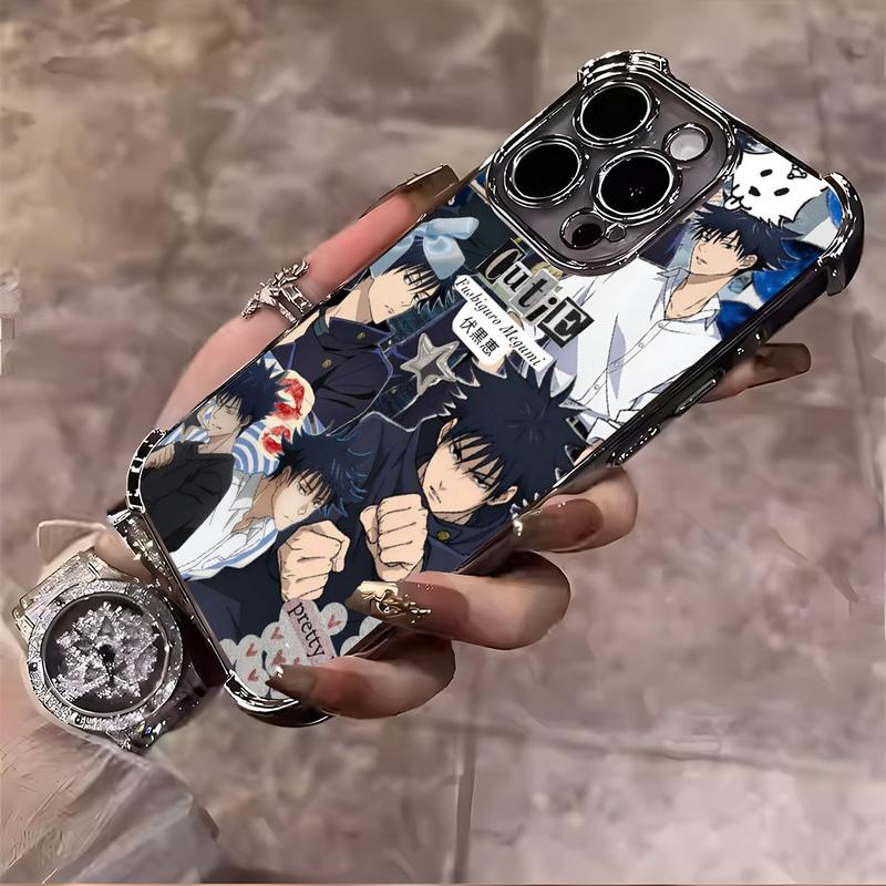 Jujutsu Kaisen Fushiguro Megumi Anime Fan Phone Case Cute Pretty Boy Artwork for Halloween Christmas Gift Compatible with iPhone 11/12/13/14/15/16 (Pro Max/Plus)
