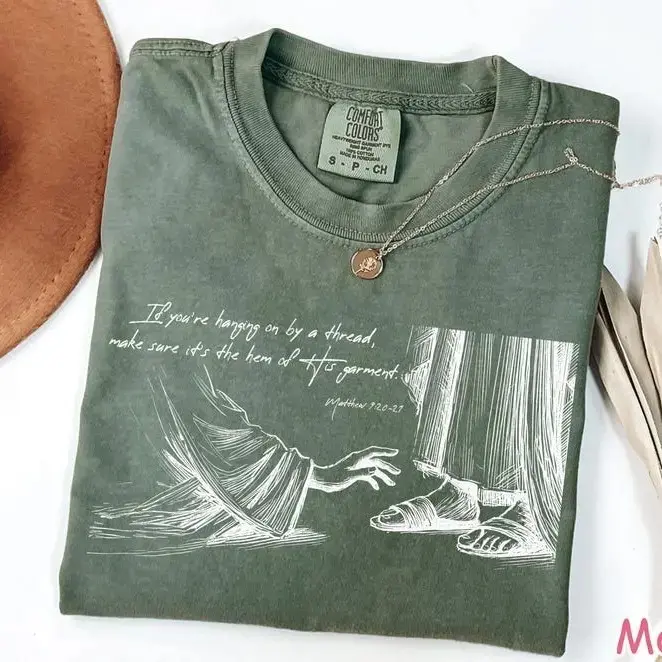 Comfort Colors Hem Of His Garment T-shirt, Christian Scripture Graphic Tee, Faith Inspired Women's Shirt, Religious Gift