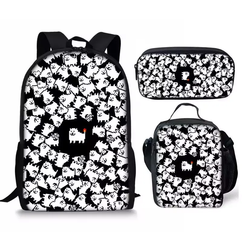 The Battle Cats Three Piece Set Student Backpack Pen Bag Meal Pack Three Piece Set