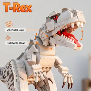 554 Pieces Building Block Dinosaur Toy, Multiple Joints Rotatable, Ideal for Kids Play, Perfect Gift for Children