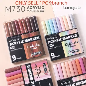 Languo 9/192 Colors Heavy Color Pro Direct Liquid Acrylic Marker, Smart Ink Control, Soft Tips, School Office Supplies, Stationery