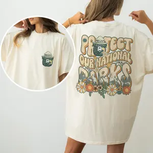 Protect our National Parks 2 Sides Comfort Colors Shirt, Subtle Anti Jump Sweatshirt, Respect The Local Wildlife Shirt, Yosemite Park Tee,Unisex Shirt