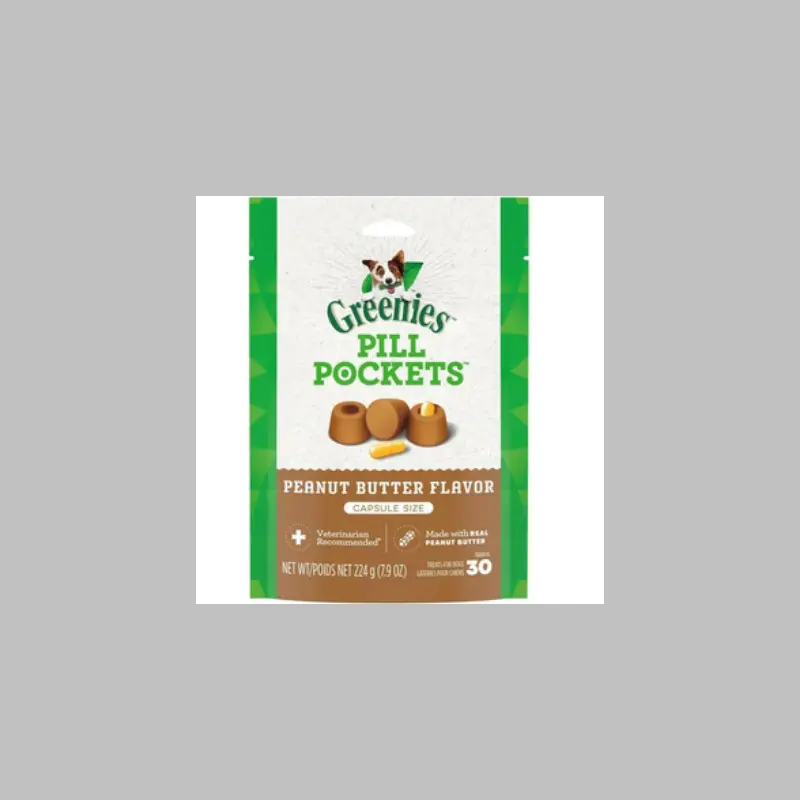 Greenies Pill Pockets Peanut Butter Flavor Treats for Dogs, Capsule Size