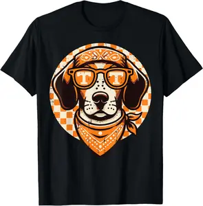 100% Cotton Tennessee Dog Sunglasses T Bluetick Coonhound Women Men T-Shirt