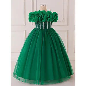 Princess Dress Girls with Sequins |   Designer Outfit Available in Four