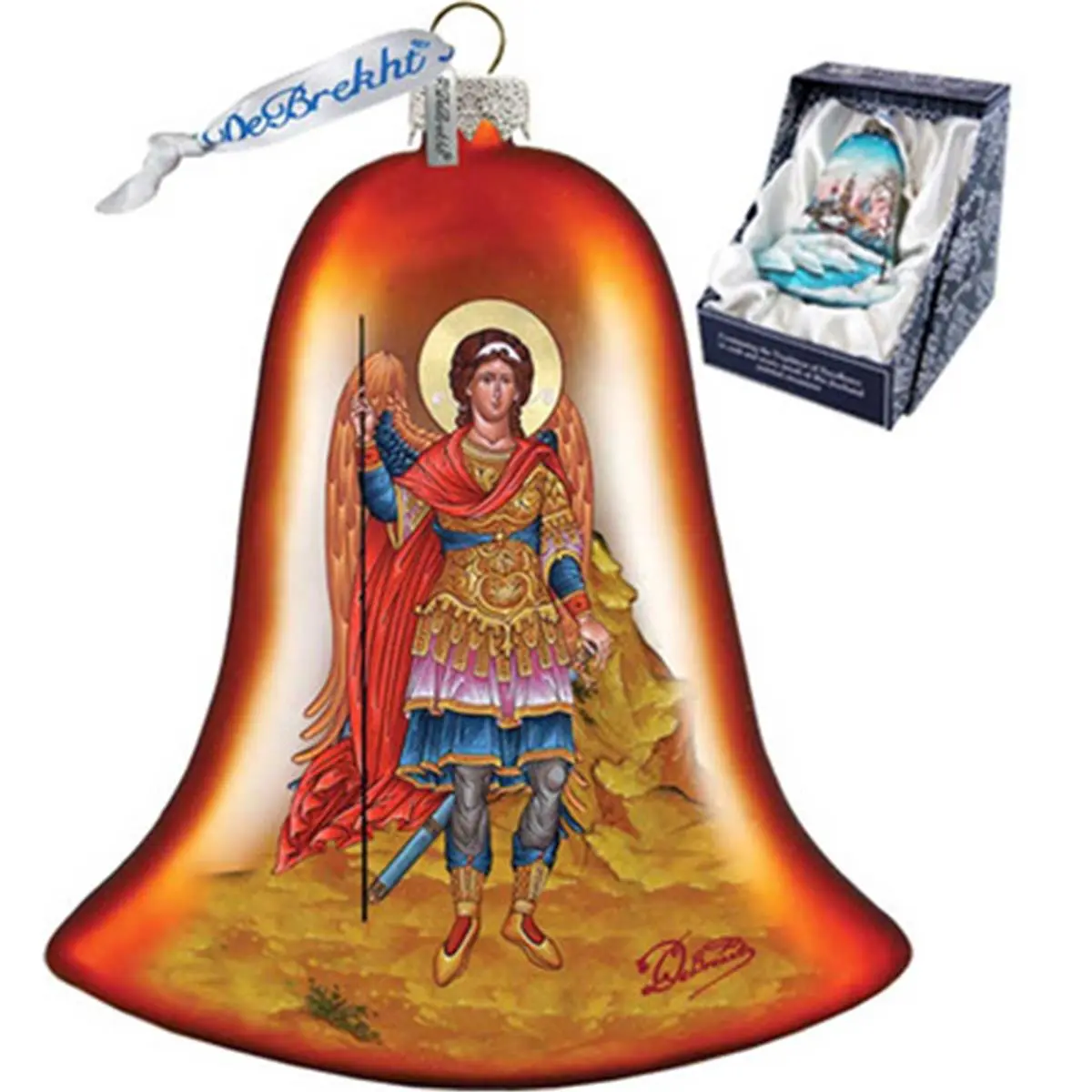 GDeBrekht 752-037 Saint Michael Bell Glass Ornament
