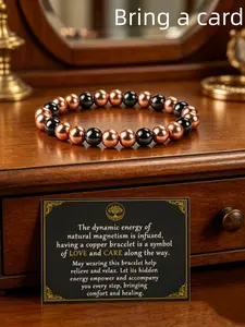 Pure Copper Magnetic Bracelet for Women, Magnetic Bracelets for Men 99.9% Pure Copper Bracelets with 3800 Gauss Magnets, Arthritis Relief & Health Jewelry as Gifts Ideas, Magnetic Bangle