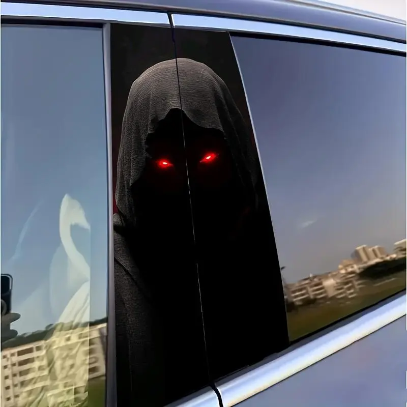 Red Eye Pattern Car Sticker, Self Adhesive Car Window Decal, Windshield Sticker, Universal Car Exterior Decoration Accessories, Vehicle Exterior Decoration for Car Window, Wall, Automotive Decoration