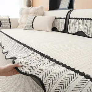 Luxury Floral Sofa Pad, All-Season Non-Slip Cat Scratch Proof, Ideal for Living Room and Office, Sofa Protection Mat