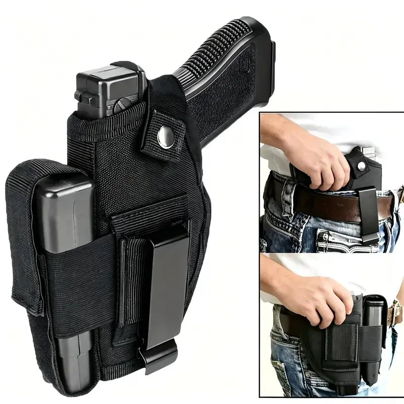 [Concealed Carrying Pistol Holster Bag] Unisex Holster, 9mm Pistol Holster, IWB/Owb Concealed Carrying Pistol Holster, with Cartridge Bag