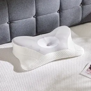 Sweet Furniture S - Textiles & Soft Furnishings Bedding Ergonomic Contour Neck Pillows with Breathable Pillowcase, Memory Foam Pillows