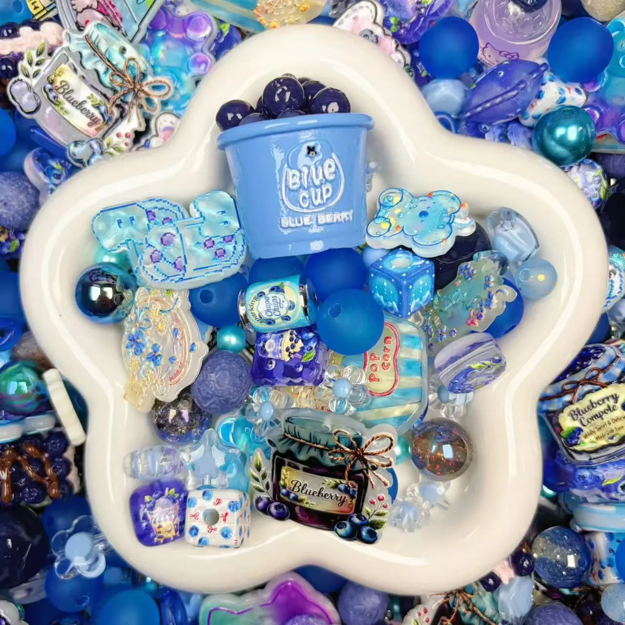 【For Keychain】-Blueberry Jam Beads